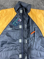 Point Zero Action Factory Montana Jacket Men Navy Yellow Weatherproof Sz M NWT