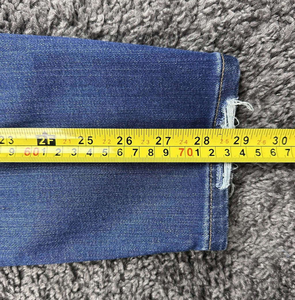 J.Crew Jeans Womens 27 Lookout High Rise Skinny Blue Distressed Hem