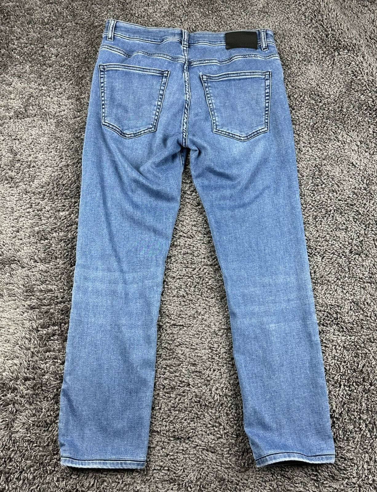 DL1961 Nick Slim Ultimate Knit Jeans Mens Mohonk Mid Indigo Blue Denim Sz 31x34