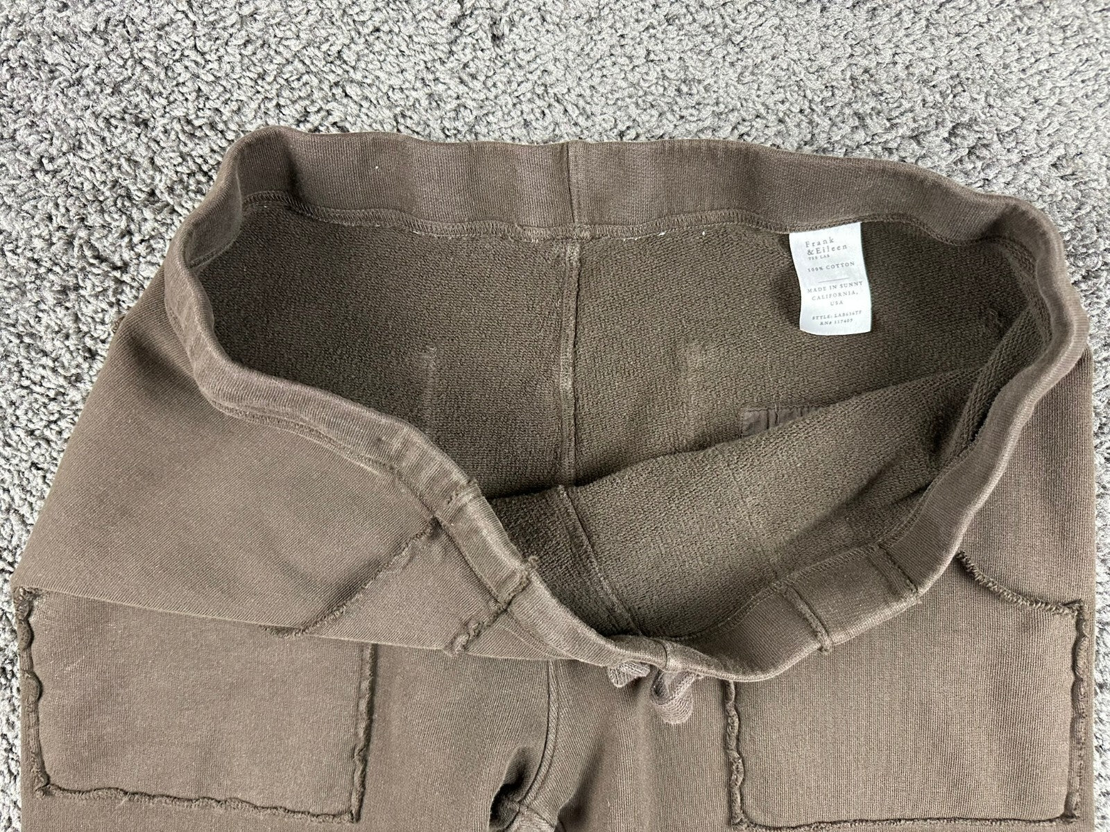 Frank & Eileen Tee Lab Eamon Triple Fleece Jogger Sweatpants Brown Large