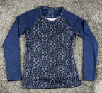 Patagonia Capilene Midweight Womens Blue Long Sleeve Patterned Baselayer Sz S