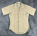 USMC Marine Corps Khaki Short Sleeve Service Shirt Mens DLA Uniform Tan  Size 15