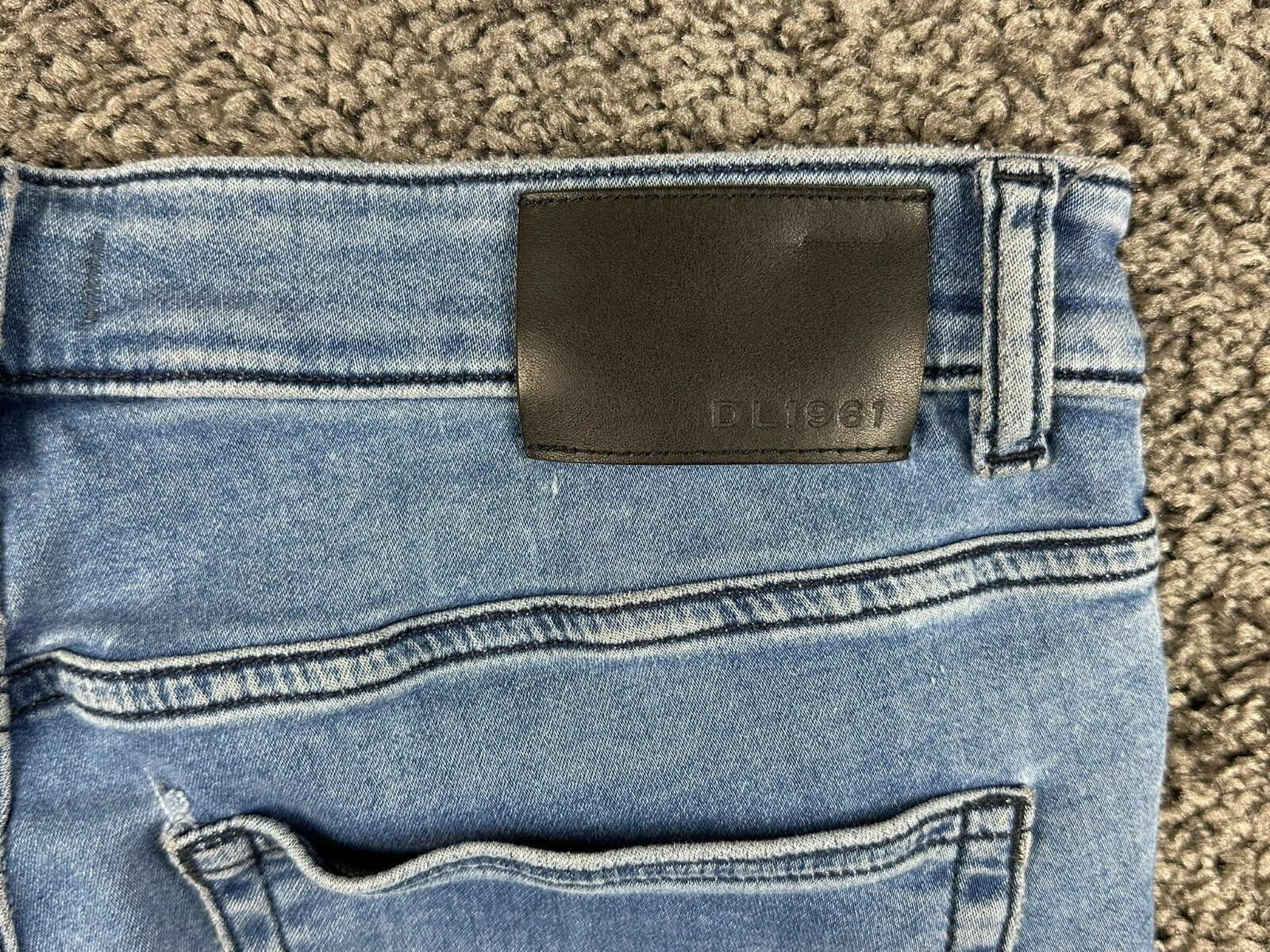 DL1961 Nick Slim Ultimate Knit Jeans Mens Mohonk Mid Indigo Blue Denim Sz 31x34