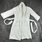 Barefoot Dreams CozyChic Adult Robe Cream White Size 1 S/M Plush Belted Pockets