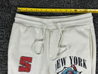 Marvel Spider-Man Origins 1962 Mens S Off White Graphic Jogger Sweatpants