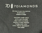7 Diamonds Core V-Neck Short Sleeve Tee Black Mens Performance T-Shirt Sz 3XL