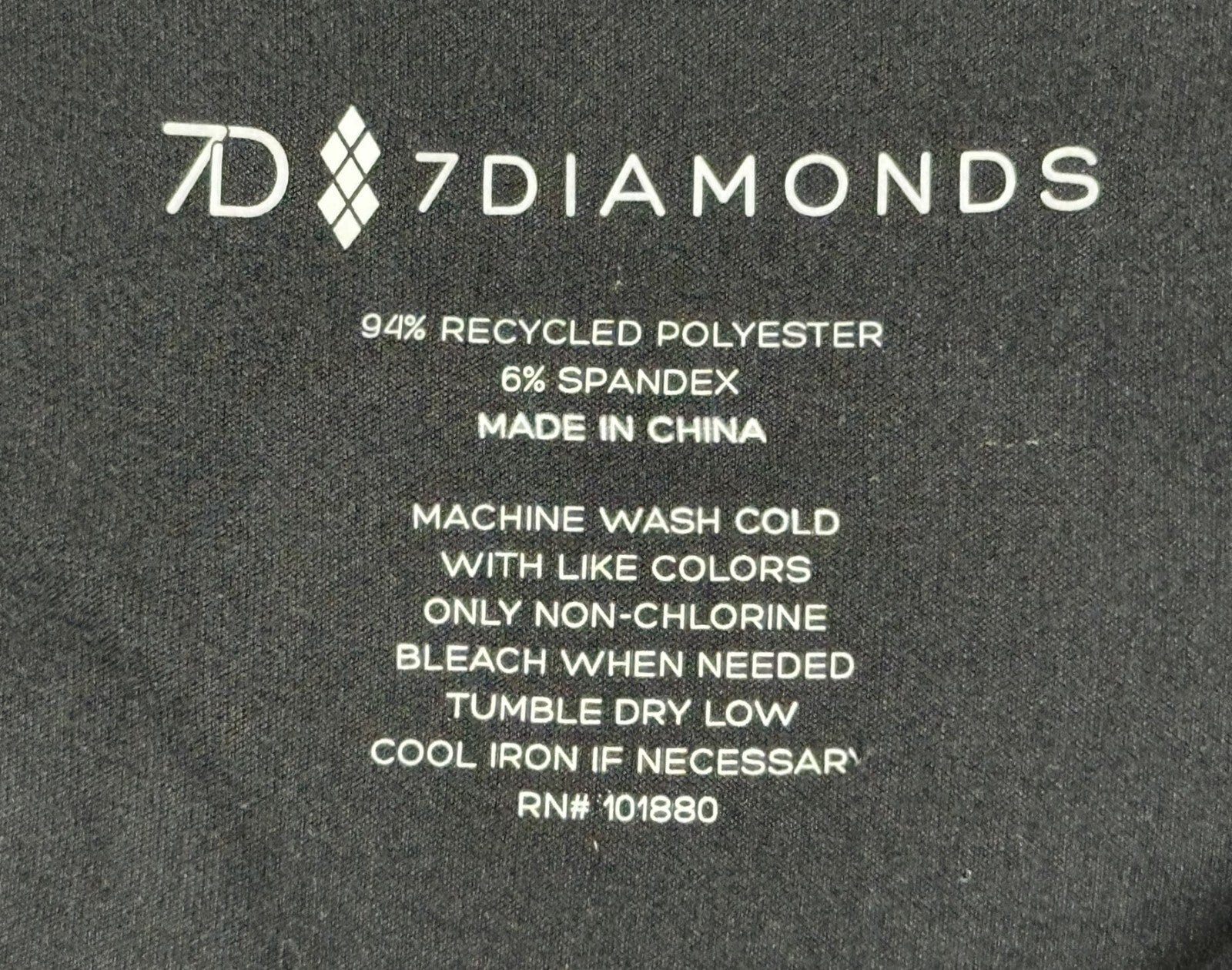 7 Diamonds Core V-Neck Short Sleeve Tee Black Mens Performance T-Shirt Sz 3XL