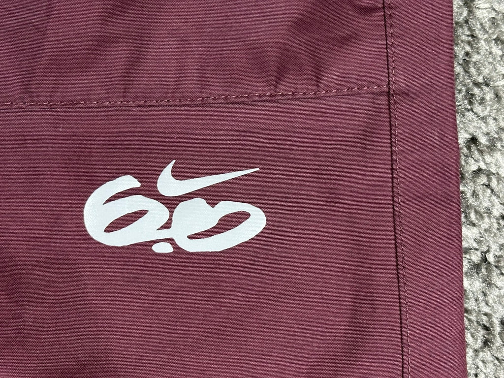 Nike 6.0 Mens L Burgundy Cargo Snowboard Ski Pants Vented Zip Hem Y2K
