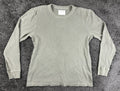 Citizens of Humanity Mens Large L Waffle Knit Thermal Long Sleeve Shirt Olive