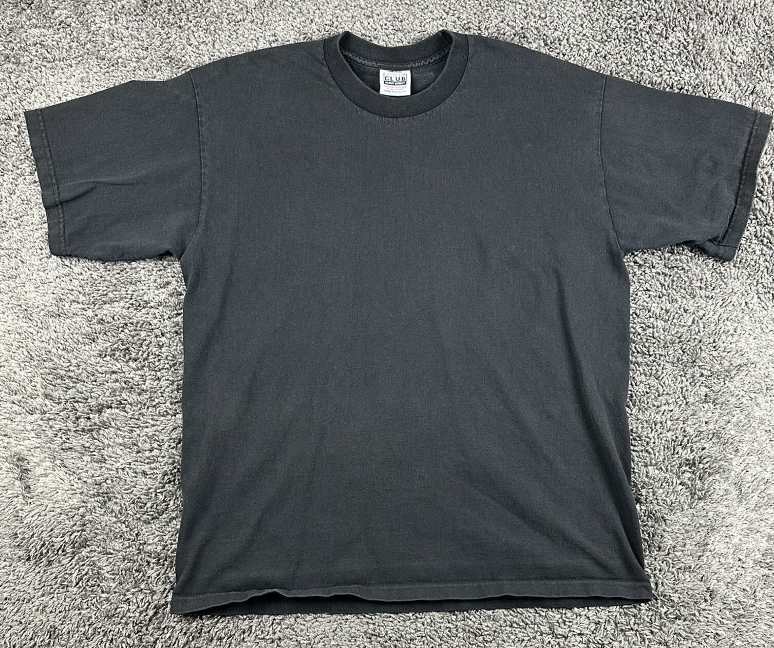 Pro Club Heavyweight Mens T Shirt  Faded Black Blank 100% Cotton Streetwear XL
