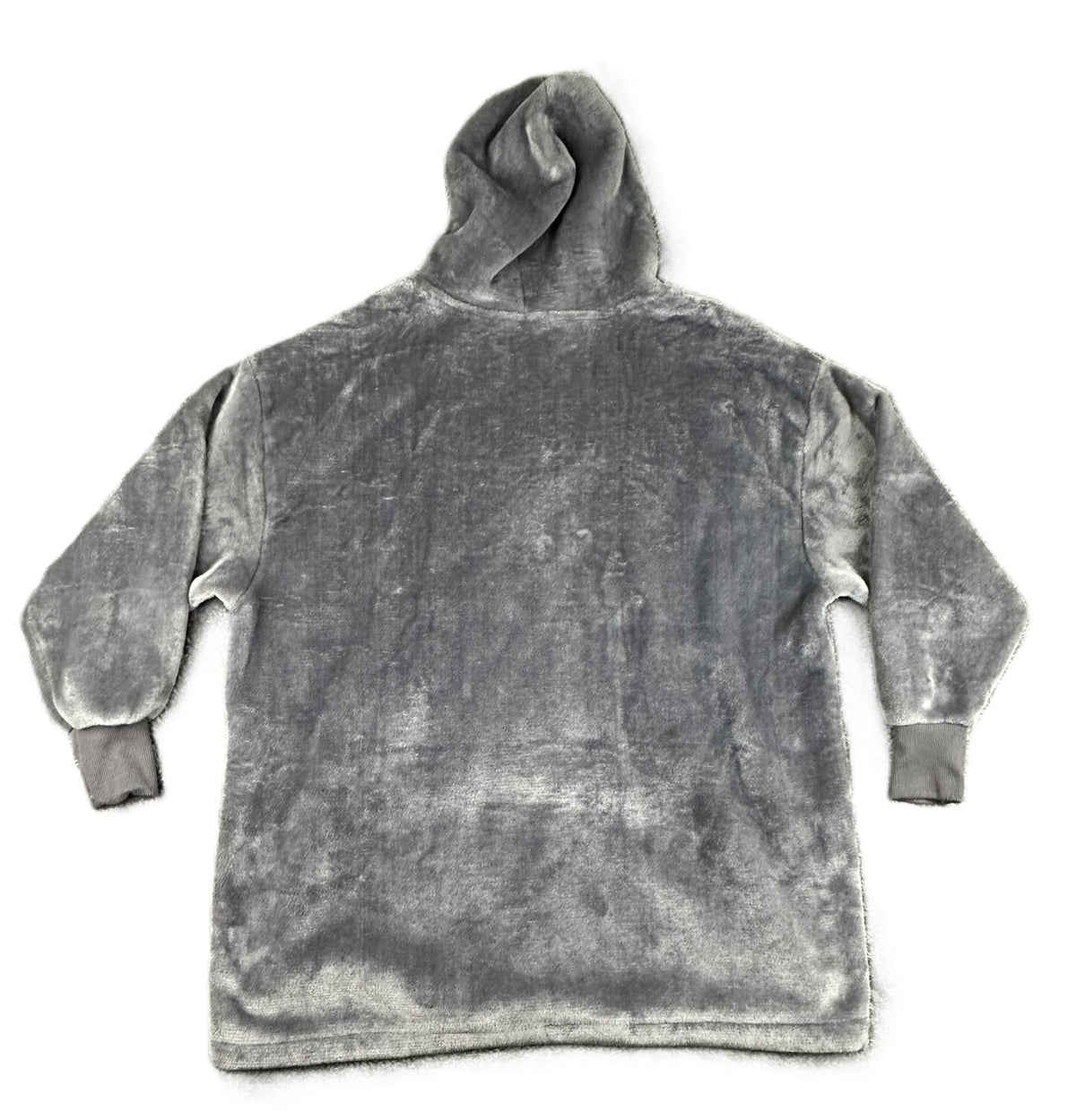 Redess Oversized Wearable Blanket Hoodie Grey Sherpa Lined Fleece Pullover OS
