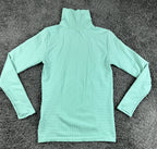 Athleta Flurry Blizzard Turtleneck Womens Mint Green Thumbhole Seamless Sz M