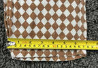 Billabong Womens Brown Checkerboard Diamond High Rise Linen Blend Pants Sz 25