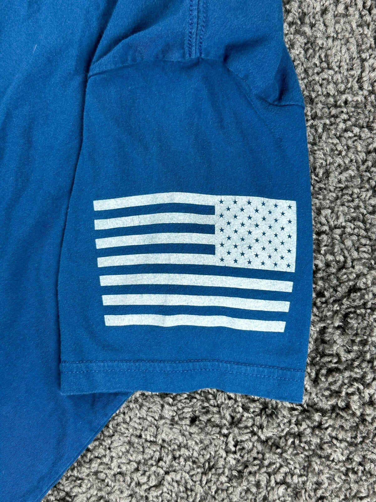 Grunt Style Uncle Sam's Beach Resorts T-Shirt Men Blue Patriotic Flag Tee Sz XL