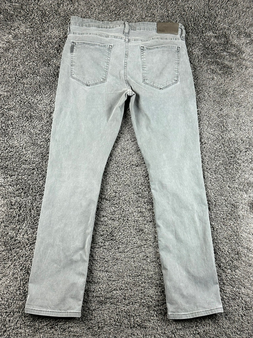 PAIGE Mens 32 Lennox Vintage Grey Sky Slim Fit Denim Jeans USA