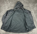 Nike Mens Team Sideline Rain Jacket Black Hooded Windbreaker Full Zip Sz XL