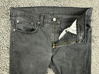 Levis Mens 32x30 Black Skinny Taper Jeans Washed Denim 5 Pocket Casual Pants