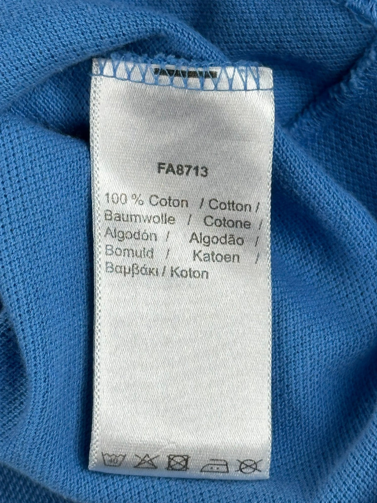 Lacoste Mens Polo Shirt Light Blue Pique Short Sleeve Crocodile Logo Size 6