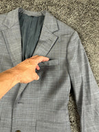 Bonobos Men's 38R Gray Plaid Slim Fit Wool Suit Jacket Blazer