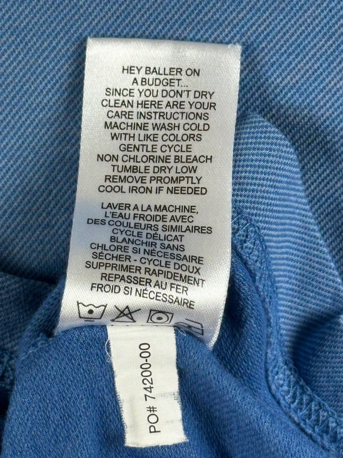 TravisMathew Polo Shirt Men Blue Pima Cotton Stretch Cranwell Golf Resort Sz L