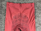 Piper by SmartPak Womens 26R Berry Red Silicone Full Seat Equestrian Breeches