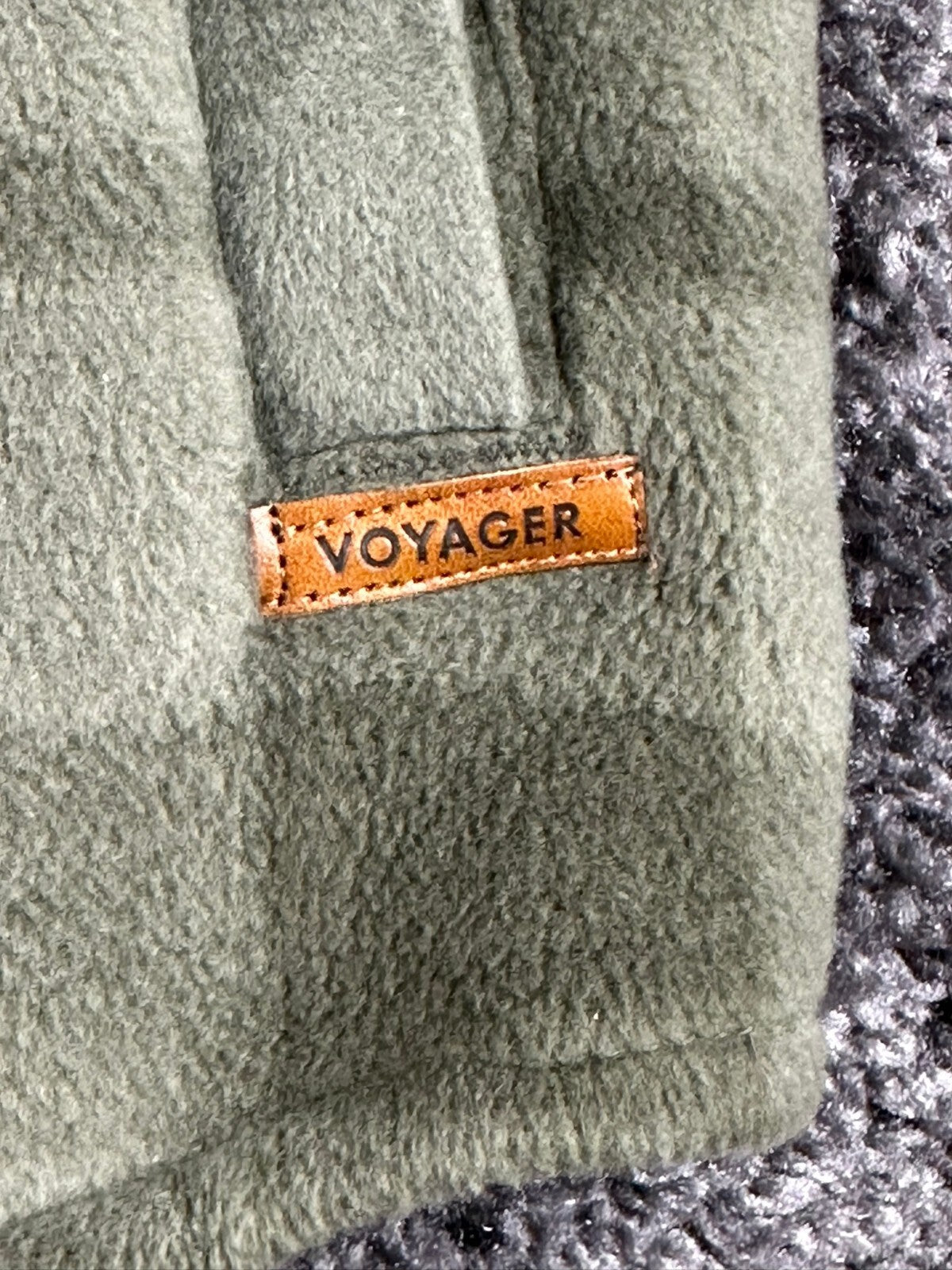 Voyager Mens Green Plaid Sherpa Lined Fleece Shirt Jacket Snap Shacket Sz Large