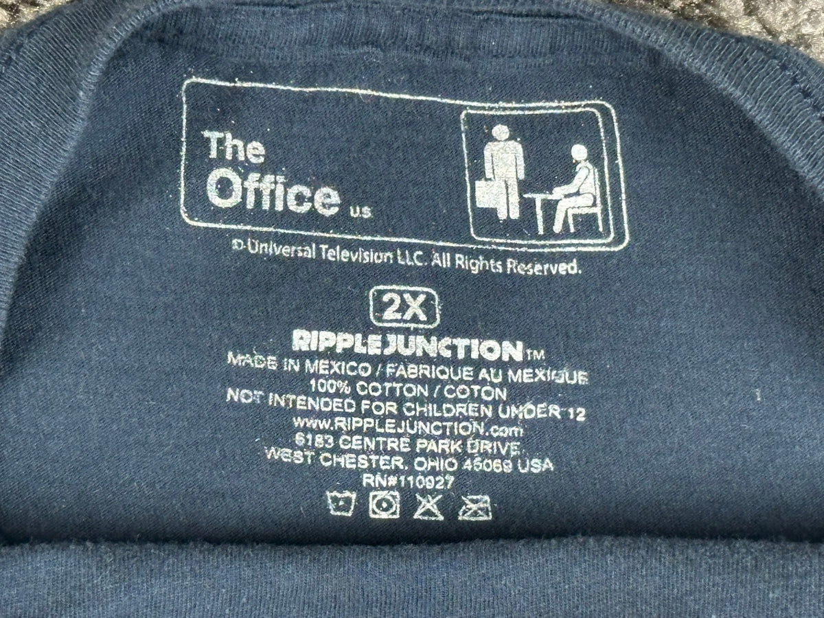 Ripple Junction The Office Dunder Mifflin Mens 2X Graphic T-Shirt Navy Blue