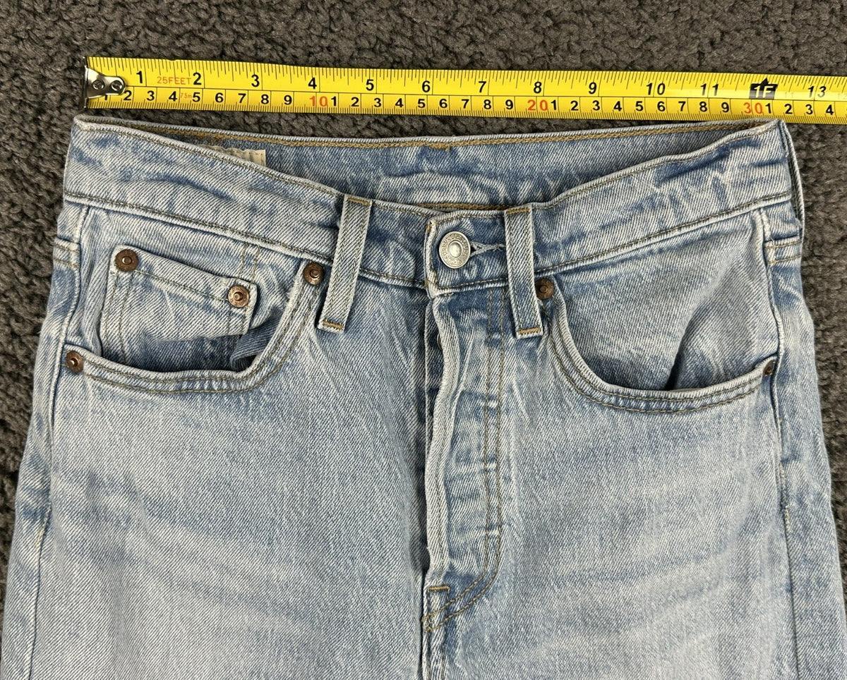 Levi's Premium Womens 24x28 501 S Skinny Jeans Light Wash Button Fly Denim