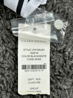 Valerie Stevens Womens Striped Button Up Cold Shoulder Blouse Shirt Sz M NWT