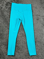 Athleta Elation Ribbed Leggings Crop Tank Set Turquoise Blue Medium Petite