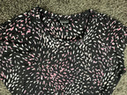 Nicole Miller Original Womens M Black Pink Speckled Knot Dress