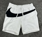 Nike NSW HBR Big Swoosh Fleece Shorts Mens XL White Black AR3161-100