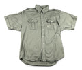 Vintage Columbia Mens XL Olive Green Cotton Safari Field Shirt Epaulets 90s