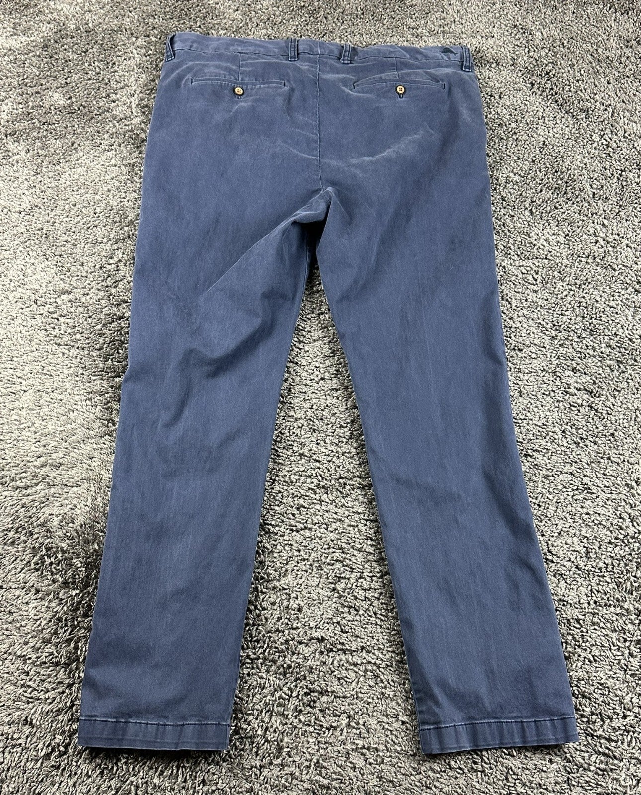 Tommy Bahama Boracay Pants Men Blue Flat Front Stretch Chinos Sz 38x32