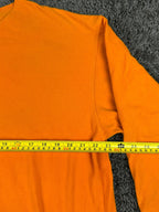 Tape Measure New York Mens M Orange Solid Cotton Lycra T-Shirt Vintage USA