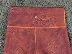 Lululemon Womens 6 Orange Crackle Fast and Free High-Rise Shorts