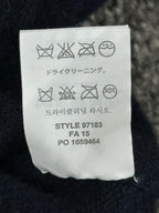 J.Crew Mens XL Navy Blue 100% Lambswool 1/4 Zip Mock Neck Sweater