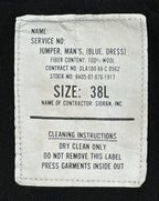 Vintage US Navy Dress Blue Jumper Men Black Wool Sailor Uniform Shirt Top Sz 38L