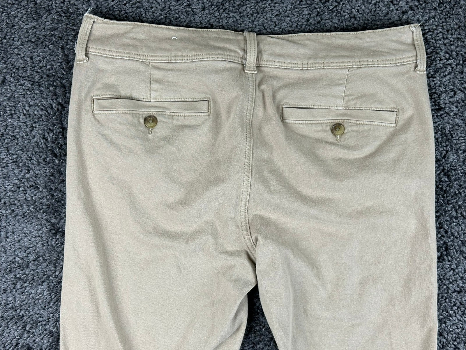 American Eagle Kick Boot Pants Women's Tan Stretch Flare Leg Y2K Sz 12