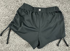 Five Dancewear Black Side Cinch Shorts Adult Athletic Dance Activewear Size S