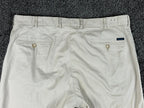 Faconnable Mens Chino Pants Flat Front Beige Tan Cotton Stretch Trousers Sz 38
