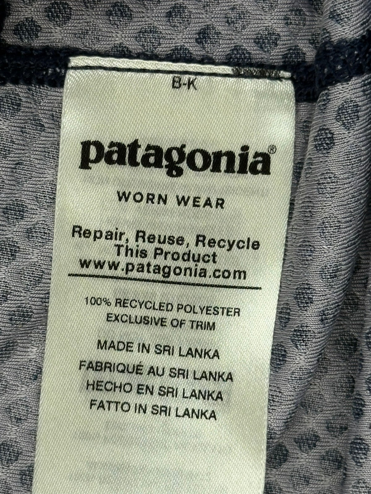 Patagonia Capilene Midweight Womens Blue Long Sleeve Patterned Baselayer Sz S