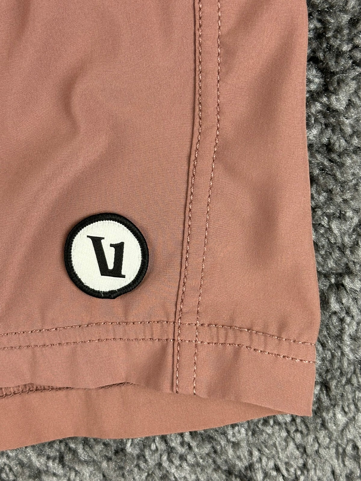 Vuori Mens Kore Shorts L Lined Terracotta Clay Dotted Waistband Athletic Run