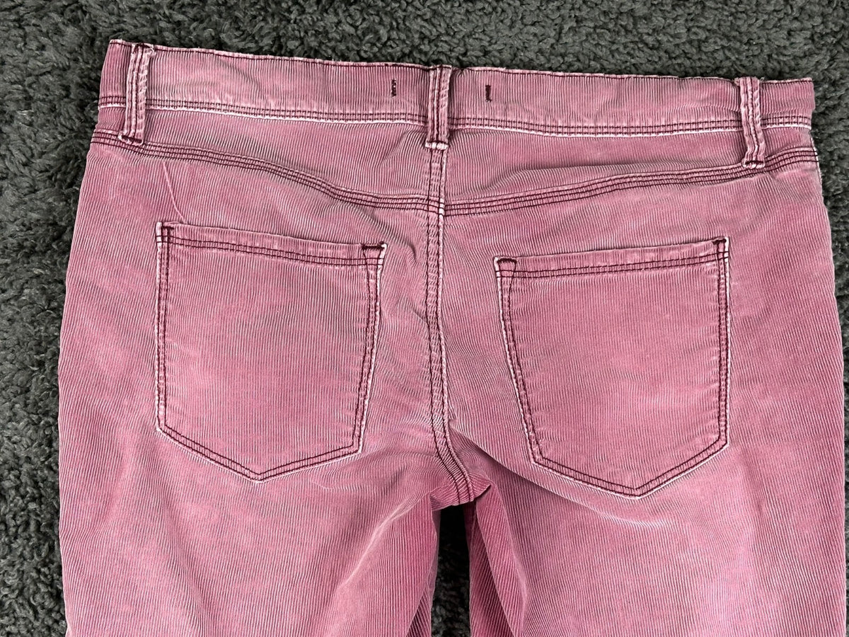 Free People Corduroy Pants Womens Size 28 Pink Slim Fit Stretch Mid Rise Jeans