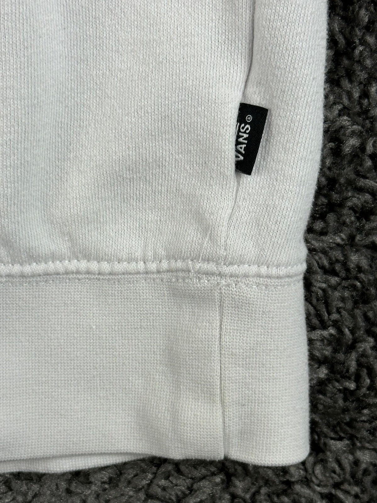 Vans x Thrasher Mens Hoodie White Flame Logo Pullover Skateboarding Sz Medium