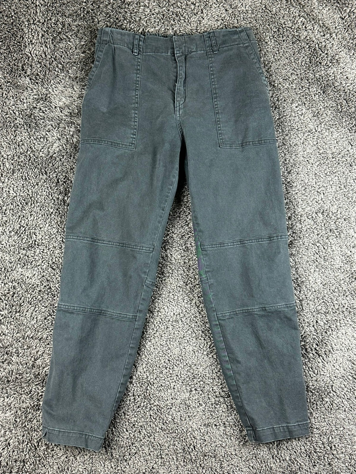 ATM Anthony Thomas Melillo Pants Womens 12 Washed Black Stretch Cotton Utility