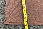 prAna Foundation Short Sleeve Cap Sleeve T Shirt Womens Medium M Pink Heathered