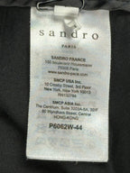 Sandro Paris Men Wool Blend Drawstring Smart Trousers Pants Navy Blue 36 FR 44