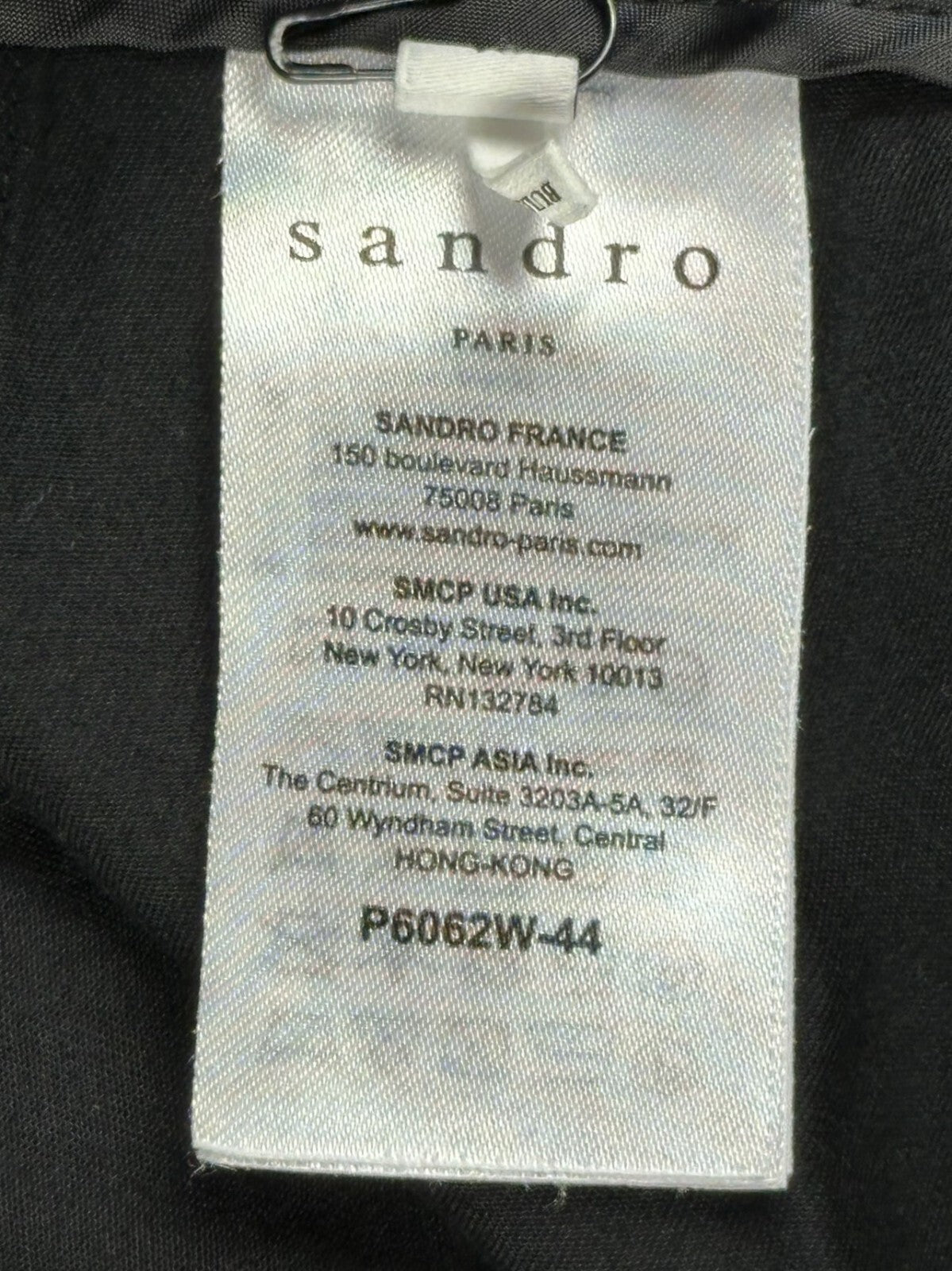 Sandro Paris Men Wool Blend Drawstring Smart Trousers Pants Navy Blue 36 FR 44
