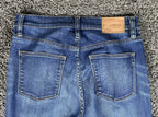 J.Crew Jeans Womens 27 Lookout High Rise Skinny Blue Distressed Hem